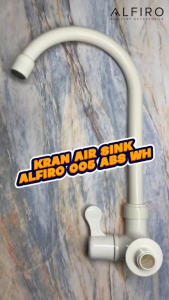 Alfiro Kran Air Sink Alfiro 005 ABS WH - Keran Dapur Plastik Putih Model Engkol 90° Ekonomis