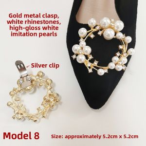 Detachable High-End Metal Rhinestone Shoe Decorative Accessories Womens Heels Shoe Buckle Clasp Fashionable Shoe Accessories