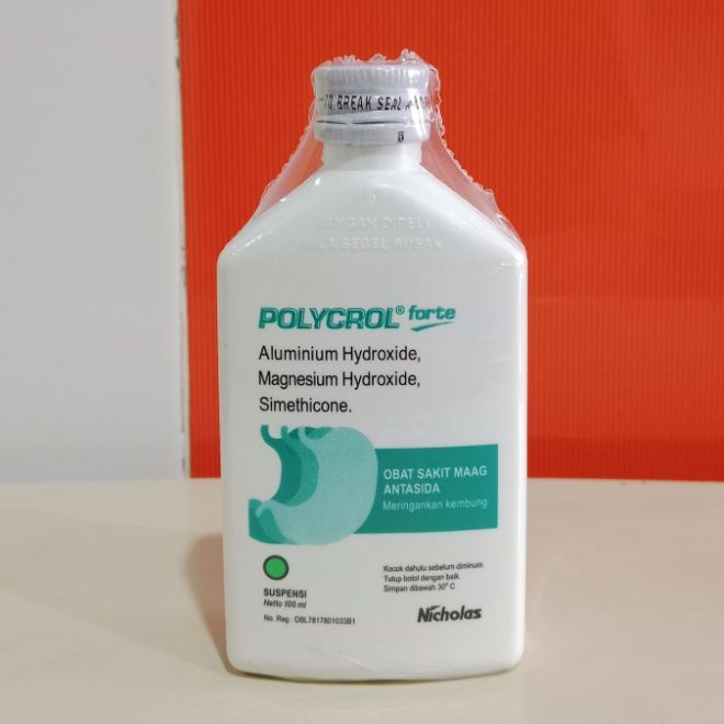 Polycrol forte sirup 180ml obat lambung/maag