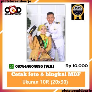 cetak foto dan bingkai media papan mdf 10r (20x30) termurah cetak foto dan bingkai untuk prewedding wisuda bab new born hadiah pacar hadiah teman bingkai moder cetak foto termurah