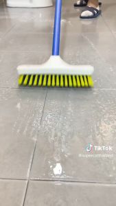 SUPERCAT แปรงขัดพื้นด้ามยาว 1.2 ม. ด้ามเหล็กกันสนิม หัวแปรงถอดได้ ขนแปรงทนทาน ใช้ขัดพื้น