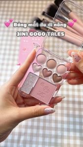 Bảng phấn mắt 3in1 Gogo Tales mắt má nhũ GT609 9.5g trái tim ngọt ngào