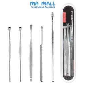 Alat Pembersih Telinga Stainless ISI 6 PCS A46 Korek Kuping Ear Wax Picker