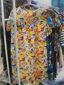Loose Retro Print Long Dress Plus Size Summer Casual Floral Dress Cover Stomach Maxi Dress