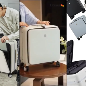 Danke Front Load 18inch H9831S-18 - Koper Kabin 18in Buka Depan Anti Gores Baret Pecah Tahan Banting Peyok Ringan Koper Laptop Roda Kuat Putar 360 derajat Bagasi Kabin Cabin Pesawat Laptop HP Tas Traveling Makeup
