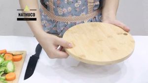 Thớt tre kháng khuẩn tự nhiên dụng cụ thái cắt nhà bếp chính hãng Nathuco không dăm mùn an toàn sức khỏe