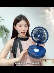 Quạt Treo Tường để Bàn Mini Tích điện Có thể gập lại kèm đèn ngủTrọng Trong Nhà Và Gia đình Treo Nhà Vệ Sinh-NIEVE