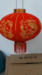 Lồng Đèn Đỏ Trang Trí Tết Bằng Vải Nhung Nhiều Họa Tiết Đẹp