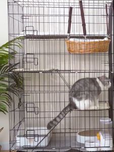 【5Y Warranty】Foldable Cat Cage 4 Layer Cat House With Wheels Heavy Duty Pet Cage Cat Thickened Large Carrier Easy Assemble(S/M/L/XL Size)
