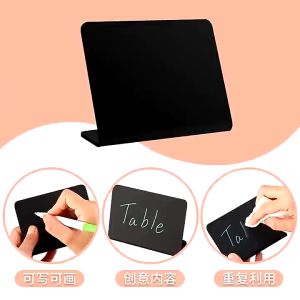 【COD】10Pcs 4 x 3 Inches Mini Chalkboard Table Tent Sign Chalkboard Buffet Tags Food Label for Party Tabletop Chalkboard Signs