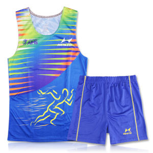 Health Athletic Training Suit Set Mens Womens Long Distance Running Competition Vest Shorts for Marathon And Running