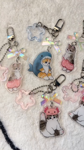 Gantungan Kunci Mofusand Acrylic Charm/Gantungan Kunci Lucu/Keychain Kucing Lucu/Gantungan Kunci Couple/Gantungan Tas Lucu