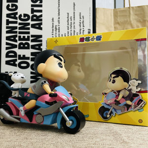 Crayon Shinchan Motorcycle Statue Gift for Boyfriend Birthday Anime Figure Collectible Static Model Toy from Japan