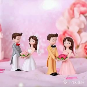 Bộ Tượng Nhỏ Cô Dâu Chú Rể Quyến Rũ - Trang Trí Bàn Kỷ Niệm Ngày Cưới Lãng Mạn Đồ Trang Trí Tự Làm Trong Trang Trí Cặp Đôi Yêu Nhau