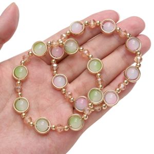 1str/Túi Gradient pha lê thủy tinh vòng tay dành cho sinh viên Cho Phụ Nữ Cô Gái Đơn Giản Vòng Tay Hạt Charm Trang sức thời trang Phụ Kiện