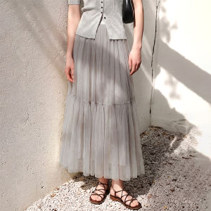 Summer Style Flowy High-waist Layered Skirt