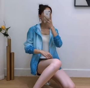 1605 E เสื้อกันแดด สไตล์เกาหลี ฮู้ดกันแดดระบายอากาศดี เสื้อคลุมกันแดด (สินค้าพร้อมส่ง)