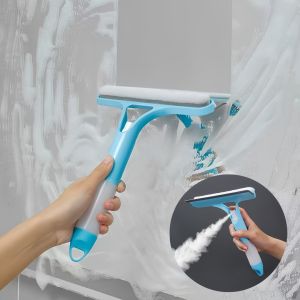 Window Cleaner Car Glass Scraper Shower Door Wiper with Soap Dispenser for Household Deep Cleaning and Mirror Cleaning