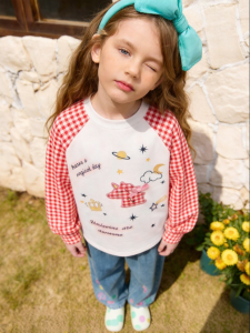 PPTOWN | Girl Long Sleeve T-Shirt Spring Base Shirt