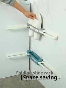 [Loveme258]Sticky Shoe Rack Wall Hanging Shoe Rack Living Bathroom Wall Slipper shelf 拖鞋架鞋架