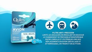 France Quies Avion Earplugs Reusable | Airplane Pressure Relief Flight Travel Ear Plugs Penutup Telinga 飞机减压耳塞
