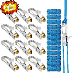 Rope Tying Tool And Tensioner with Roller Tensioner Heavy-Duty Retractable Buckle with Accessory Rope Suitable for Camping