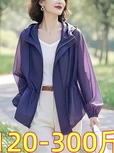 YEBO | Plus Size Sun Protection Hoodie Purple