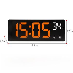 Glow-in-the-dark Desktop Clock Digital LED Electronic Alarm Clock Creative Living Room Decorations Backlight Sound Control Snooze Function