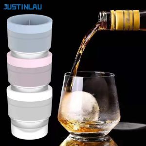JUSTINLAU Ice Maker Food Grade Sphere Ice Mold Stackable Slow Melting DIY Ice Ball For Cocktail Whiskey Drink Home Bar Tools