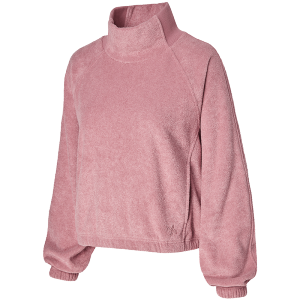 Towel Cloth Hoodie with Drawstring and High Neck for Women