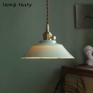 Antique Hutian Kiln Shadow Glaze Ceramic Chandelier Retro Tea Room Tea New Chinese Bedside Dining Room Chandelier