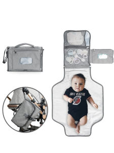 Portable Folding Diaper Changing Mat Waterproof Stroller Hanging Bag Diaper Pad Travel Essential Baby Care Product Newborn