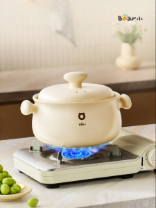 Bear | Cream Style Heat-Resistant Large Capacity Ceramic Soup Pot