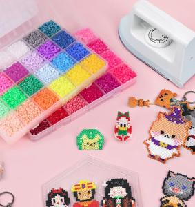 Childrens spelling Doudou set 2.6mm 5mm soft beans and Doudou handmade glue beads plastic jigsaw puzzle educational toys for girls 拼豆豆套装