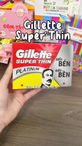 Lưỡi Lam GILLETTE SUPERTHIN - Siêu Bền - Siêu Bén 10 lưỡi