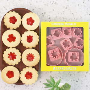 10 Pcs Vintage Flower Jam Cookie Cutters Tulips Four-leaf Clover Shape Biscuits Molds for Thanksgiving Christmas Decorations