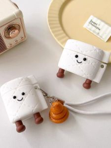 Fun Smiley Face Toilet Paper Clip Wireless Bluetooth Earphone Silicone Protective Case Suitable for Huawei FreeClip2 Earphone Shell