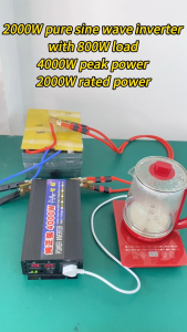 1000W 2000W 3000W 4000W Inverter Pure sine Wave Inverter DC 12V24V TO 220V High Wattage Inverter for/Equipment/RV/Outdoor etc