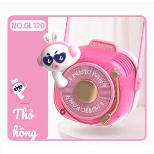 Quạt mini đeo cổ dễ thương hình DJ kute LANYAR MINI FAN không cánh tiện lợi pin 1000 maH dây có thể tháo rời