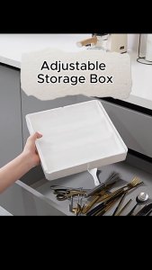 Storix ABS Material Kitchen Adjustable Cutlery Tray Drawer Divider Tableware Utensil Spoon Fork Tray Organizer