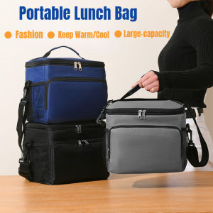 Waterproof Portable Lunch Bag Large Capacity Thermal Insulation Tote Bag Lunch Box Picnic Handbag for Work Office School Picnic