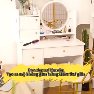Rococo Bàn trang điểm nhỏ gọn hiện đại đơn giản cho phòng ngủ bàn trang điểm tích hợp thiết kế cho nhà cho thuê