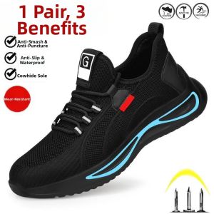 Huaaobai | Breathable Steel Toe Light Weight Anti-Smash Anti-Puncture Insulated Work Shoes