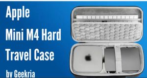 Geekria Hard Travel Case Compatible with 2024 Mac Mini Desktop Computer Fit for Magic Keyboard Magic Mouse and Magic Trackpad and Accessories (Dark Gray)