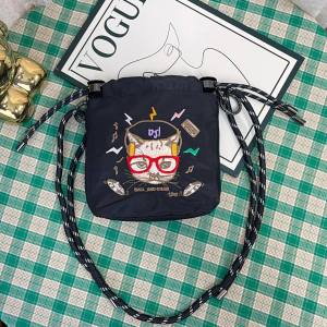 Casual Embroidered Canvas Crossbody Bag Womens Fashionable Eco-friendly Bag Single Shoulder Handbag for Young Women