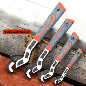 6/8/10/12 inch niversal Multifunctional Self-Locking Wrench Fast Adjustable Wrench CR-V Bathroom Wrench Plumber Multi Hand Tool