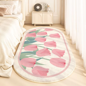 VIKAMA Thỏ Dễ Thương Thảm Trang Trí Sân Vườn Polyester Mềm Mại Thảm Trải Sàn Cho Phòng Ngủ Đầu Giường Phòng Khách ADSC0012 Trang Trí Nhà Chống Phai Màu