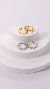 Bông Tai Bạc Nữ S925 Khuyên Tròn Đính Đá Zirconia Khuyên Tai Bạc Nữ Đơn Giản - B2944 - Bảo Ngọc Jewelry
