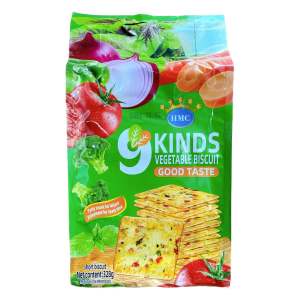 Hộp 328g bánh soda rau củ quả 9 KINDS . Date mới 12 tháng.