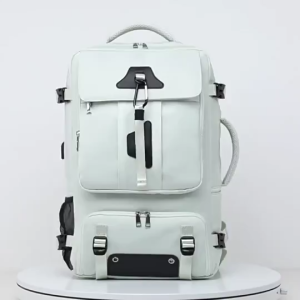 ZTZV 60L Large Capacity Hiking Backpack with Shoe Compartment Outdoor Camping Travel Bag. Black color. Multiple compartments. Adjustable straps. Suitable for hiking and travel.